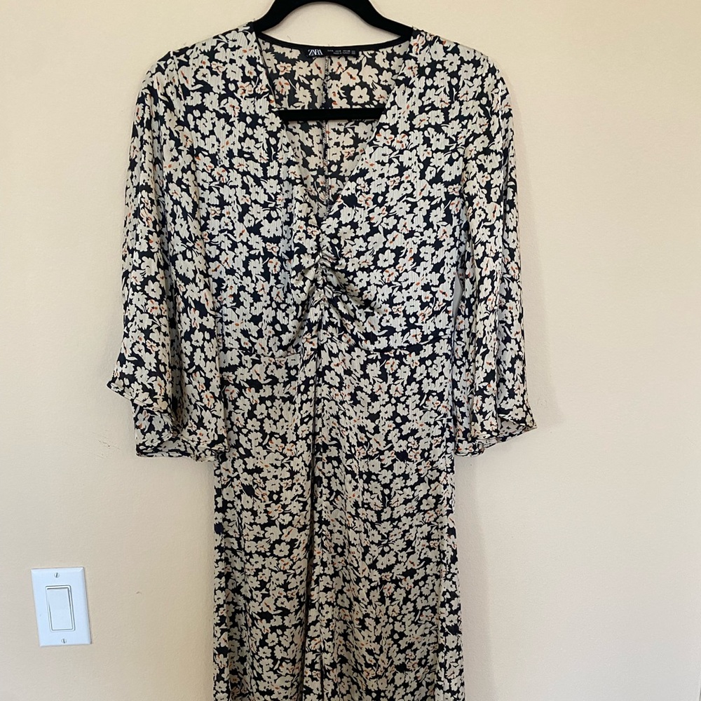 Zara floral midi dress